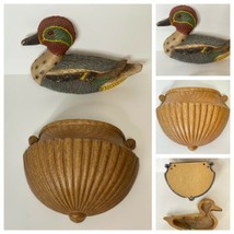 Duck And Planter Wall Hanging Set Vtg Frankies Designs 1983 - 2 Pieces - $13.98