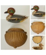 Duck And Planter Wall Hanging Set Vtg Frankies Designs 1983 - 2 Pieces - $264.16 MXN