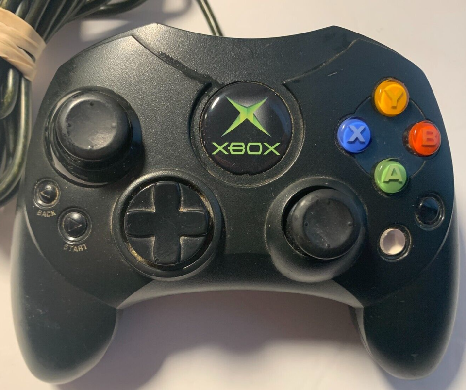 Microsoft Orginal Xbox Controller S- Black: Tested and Working - $19.79