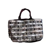 Victoria’s Secret Women's Sequins Bling Large Tote Bag Silver &amp; Black  - $27.85