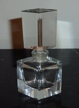 Vintage Four Sided Perfume Bottle with Glass Stopper 4 1/4&quot; - £22.94 GBP