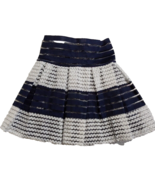 Emma &amp; Elsa Kids Girls Navy and Cream Inserts Holiday Party Skirt ~ 10/1... - £17.88 GBP