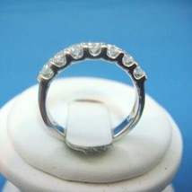 0.60Ct Moissanite Rotonda Diamante 7-Stone Matrimonio Anniversario Banda Argento - £77.28 GBP