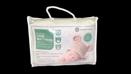 Margaux &amp; May Bamboo Crib Mattress Protector Waterproof 52x28 Barely Used - $9.89