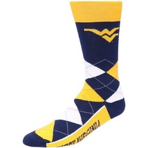 West Virginia Mountaineers NCAA Navy Argyle Lineup Crew Dress Socks OSFM - $76.10 MXN