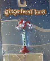 Gingerfrost Lane Village  Goose neck Street Light Red w/ Green Stripe Pole - £3.18 GBP