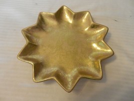 Gold Cast Plaster Star Sun Shape Decorative Tray 8.75&quot; diameter (not for... - $40.00