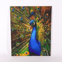 Peacock Bird Animal Creature Mosaic Bead Art Decor Nature Artwork Decoration - £41.07 GBP