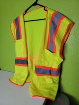 HIGH VISIBILITY Reflective ANSI Class Yellow Surveyor Safety Vest Zippable - £31.59 GBP