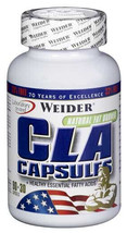 Genuine Weider CLA Natural Fat diet sport athlete 120 caps suppl vitamin Acids - $59.50