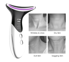 LED Vibration Wrinkle Double Chin Removal Anti-Aging Neck Care Massager Device - £29.84 GBP