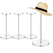 Acrylic Hat Stand Wig Display Rack Clear Pedestal Stand Baseball Hat Rac... - $38.99