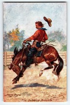 Wild West Bucking Broncho Postcard Raphael Tuck Horse Cowboy Harry Payne 2630 - $31.50