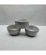 3 Blue Hearth &amp; Hand Magnolia Stoneware Glazed Cereal Bowls 6&quot; Cream Far... - £31.31 GBP
