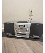 Sony CFD-ZW755 Boombox CD Radio Dual Cassette Player/Recorder Portable S... - $1,615.58 MXN
