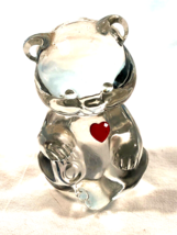 Fenton Art Glass Bear with Red Heart - Happy Birthday - £15.95 GBP