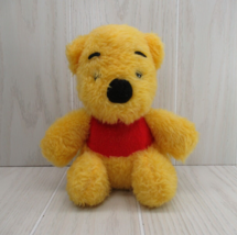 Sears Walt Disney Gund vintage plush fuzzy Winnie the Pooh red shirt sitting - £19.54 GBP
