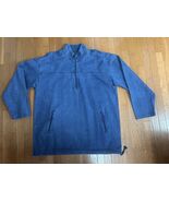 Mens Lee Valley Ireland Pullover Half Zip Cotton Denim Blue Chore Jacket... - $49.99