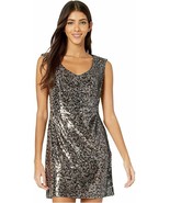 Nanette Lepore Leo Sequin Dress Leopard Multi 4 - $1,230.16 MXN