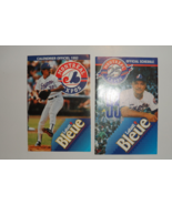 Montreal Expos 1992 &amp; 93 Official Schedule NM Labatt Blue Beer 50 Baseba... - $20.26 CAD