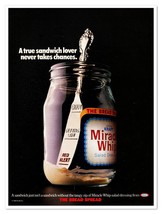Kraft Miracle Whip The Bread Spread Vintage 1984 Full-Page Magazine Ad - £7.77 GBP