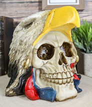 Native Tribal Indian Warrior Chief Bald Eagle Headdress Cape Hat Skull Figurine - £20.77 GBP