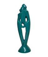 Haeger Rendezvous Lovers Pottery Statue 20&quot; Tall Art Deco Turquoise With... - £58.08 GBP
