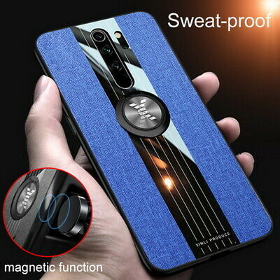For Xiaomi Redmi Note 8 7 Pro Mi 9 Magnetic Ring Case Hybrid Cloth Fabric Cover