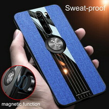For Xiaomi Redmi Note 8 7 Pro Mi 9 Magnetic Ring Case Hybrid Cloth Fabric Cover - £40.07 GBP