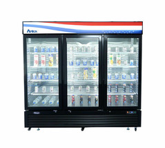 Atosa MCF8724GR 3 Three Door Glass Soda Display Cooler Refrigerator Free Liftgat - £3,702.45 GBP