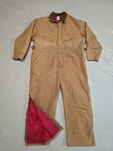 Vintage Carhartt X01 BRN Insulated Coveralls 54 Union Made USA Brown Distress* - $69.78