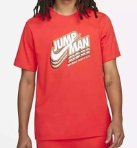  Nike Air Jordan Jumpman Logo Graphic Men T-Shirt Red Gold DC9773-673 Si... - £17.29 GBP