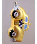 Christopher Radko Retired Yellow Taxi Cab   Glass Christmas Ornament - $37.59