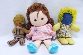 ORIGINAL Vintage Lot of 3 Soft Body Cloth Baby Dolls / Brands Unknown  - £7.77 GBP