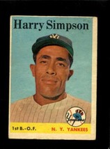 1958 Topps #299 Harry Simpson Vg Yankees *NY9216 - £3.49 GBP