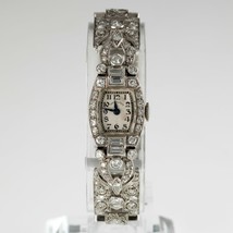 Hamilton Ladies Platinum Diamond Dress Watch Delicate Filigree Mov #911 - $8,909.99