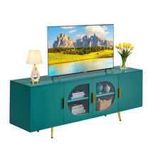 VEVOR TV Stand for TVs up to 75 inch, Entertainment Center, Glass Doors,... - $171.99