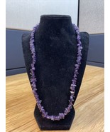 Vintage Purple Puka Sea Shell Necklace Hawaii Beach Florida Hippie KG - $459.46 MXN