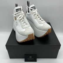 Versace Triplatform Leather Sneaker, White EU 40 - $800.00