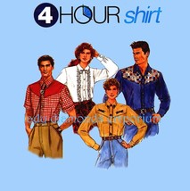 1990’s Mens Womens Teens Western Shirts Bust/Chest 42 44 46 48 size L XL 4 Hour  - £11.95 GBP