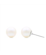 Iridescent White Swarovski Pearl Studs, Genuine 8mm Pearlescent Swarovsk... - €16,47 EUR