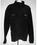 Mens embroidered Columbia Paypal Fleece Jacket XXL black full zip pockets - £29.55 GBP