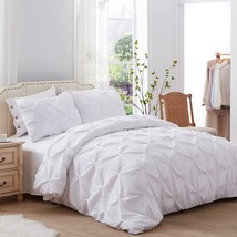 The Kotton Culture 600 Tc 3 Pc. Pinch Pleated Duvet Set Is Made Of 100% Egyptian - £88.07 GBP