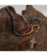 Vintage INRI Crucifix Catholic Jesus Christian Cross Pendant Rosary Neck... - $16.04 CAD