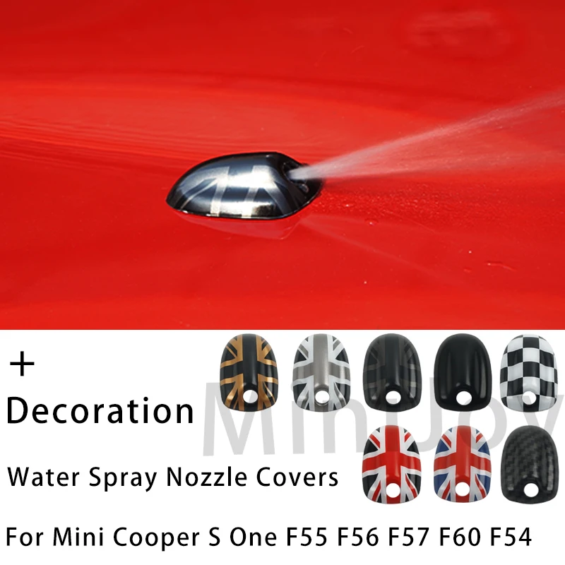 Union Jack Car Wiper Water Spray Nozzle Covers For MINI Cooper S One Countryman - £14.34 GBP+