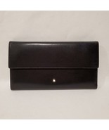 Vintage Montblanc Mont Blanc Black Leather Trifold Checkbook Wallet - £195.56 GBP