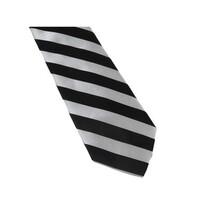 Men's Stacy Adams Tie and Hankie Set Fancy Woven Silky Satin #SAT101 Black image 3