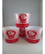 Coca-Cola Popcorn Bowls Set of 4 Retro Movie Night Coke Pause and Refres... - £17.38 GBP