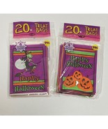 2 NOS Vintage Fun World Halloween Treat Bags 40 Bags Total Witches Bats ... - £7.79 GBP