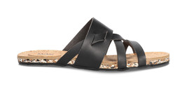 Vegan sandal criss-cross flat backless cushioned organic cork recycled rubber - £70.20 GBP